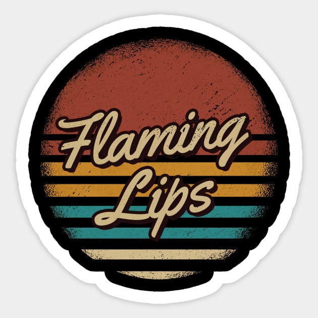 Flaming Lips Retro Style Sticker by JamexAlisa